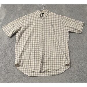 Vtg Polo Ralph‎ Lauren Size Large Marlowe Cotton Plaid Short Sleeve Button Up